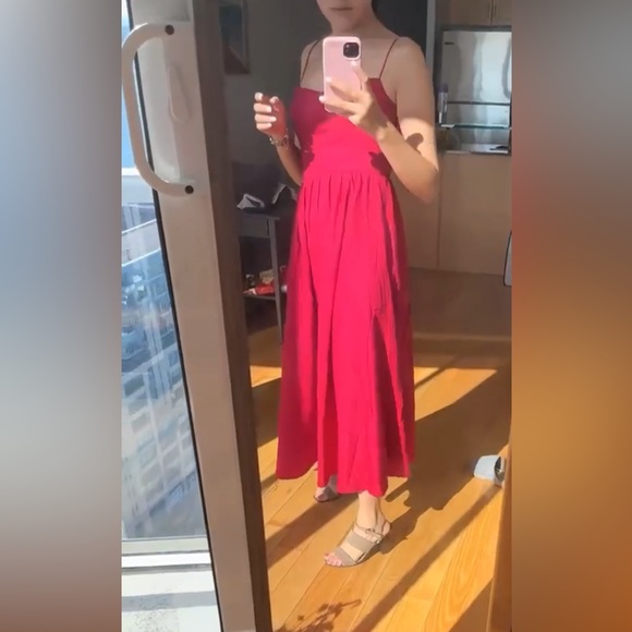 Reformation Vinny Dress Rhubarb - Picture 7 of 7